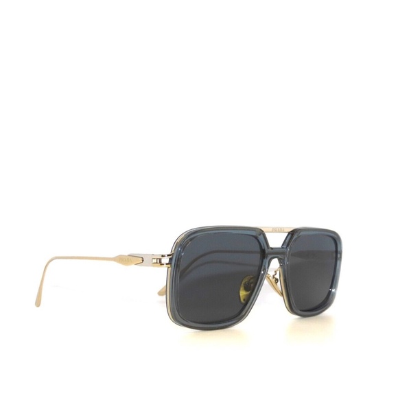 Prada 57ZS 57 19F09T Transparent Graphite Dark Gray Sunglasses PR57ZS - Picture 3 of 5